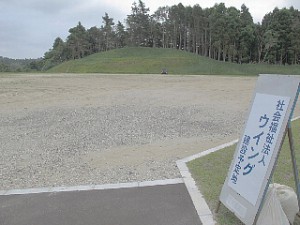 定員100人規模の広域型特別養護老人ホーム「ウィング」の建設予定地(大郷町羽生字金井川94－1)。来年4月オープンを目指し近く着工する