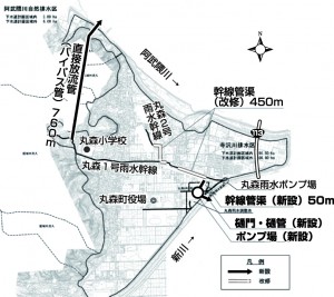 雨水排水計画(概略図)