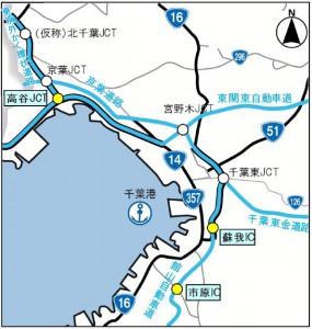 湾岸地区の位置図