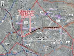 北千葉道路（市川・松戸）の位置図