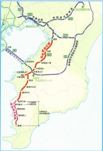 富津館山道路の位置図