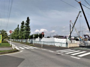 病院施設の解体が進む建設予定地