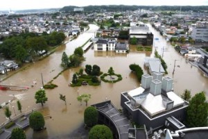 甚大な浸水被害が発生した茂原市役所周辺